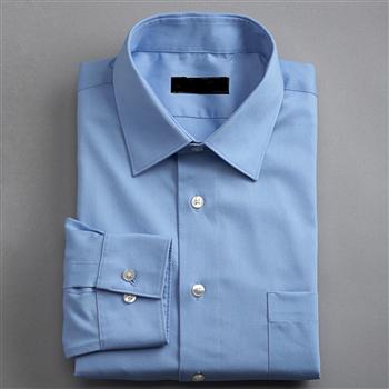 No-Iron Textured Dress Shirt, Slate, large