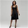 Belted Fit and Flare., Black, small