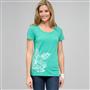 Short Sleeve Crew Neck, seagrass & white, small