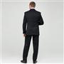 Black Flat Front Wool Suit, , small