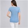 Short Sleeve V-Neck Tee, clear sky, small