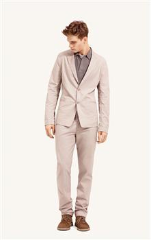 Casual Slim Leg Pants, Grey, large