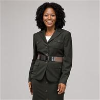 Belted Safari Jacket, Laurel, medium