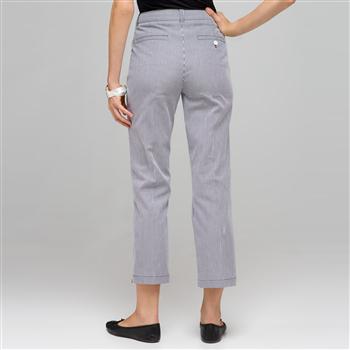 Striped Crop Pants, swiss navy & white, large