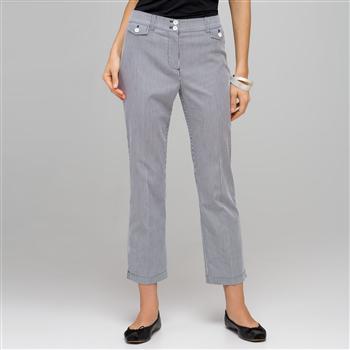 Striped Crop Pants, swiss navy & white, large