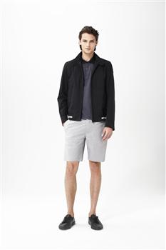 Straight Fit Shorts With Button Closure, Gray, large