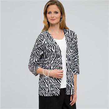 Open Front Ruffle Cardigan, , large