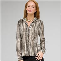 Classic Print Blouse, New Rattan Multi, medium