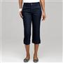 5 Pocket Cuffed Capri (Petite), Rinse Wash New, small