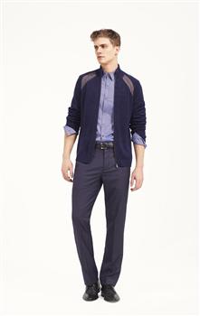 Straight Leg Trousers, Black, large