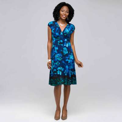Floral Jersey Dress (Petite), Ink Multi, medium