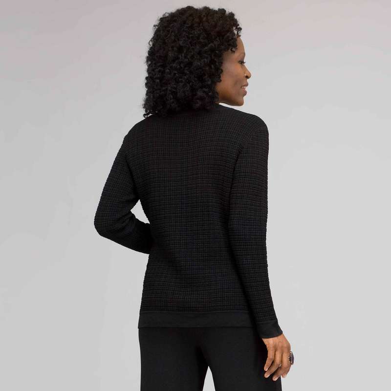 Long Sleeve Texture Stitch Cardigan, , large