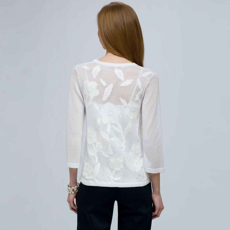 Open Cardigan., White, large