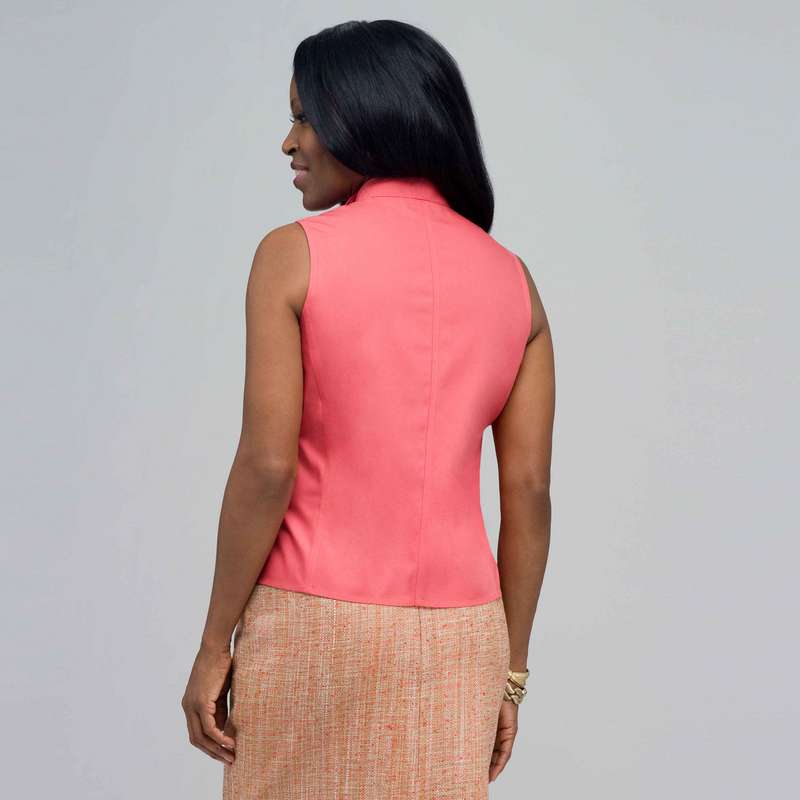 Sleeveless Blouse., New Coral, large image number 1