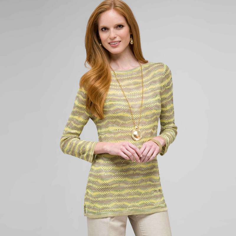 Boat Neck Tunic, Keylime Multi, large
