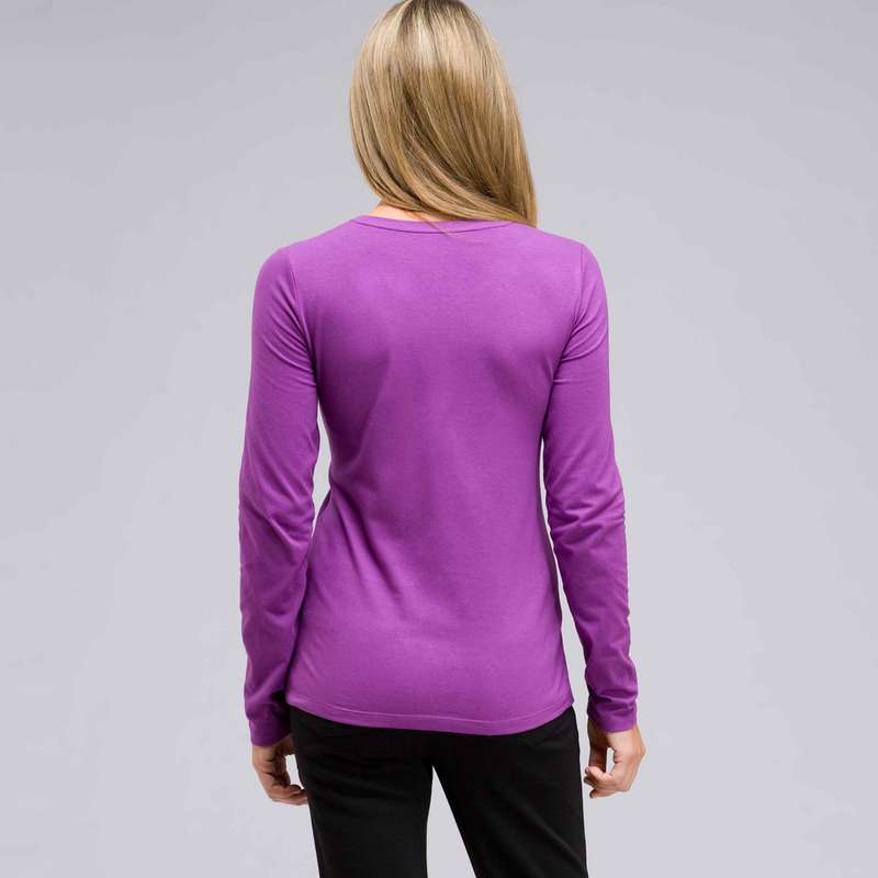 Long Sleeve Crew Neck Top, , large