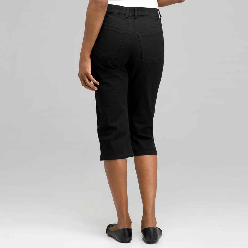 Classic Denim Straight Leg Capri, , large