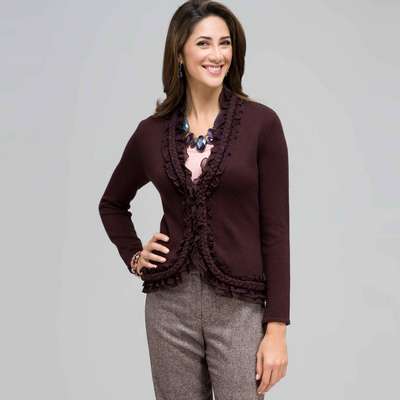 Braid Trimmed Cardigan