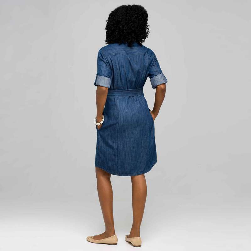 Belted Shirt Dress, , large