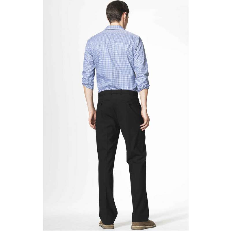 Basic Leg Trousers, Black, large
