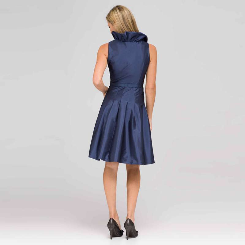 Ruffle Front A-Line Dress, , large